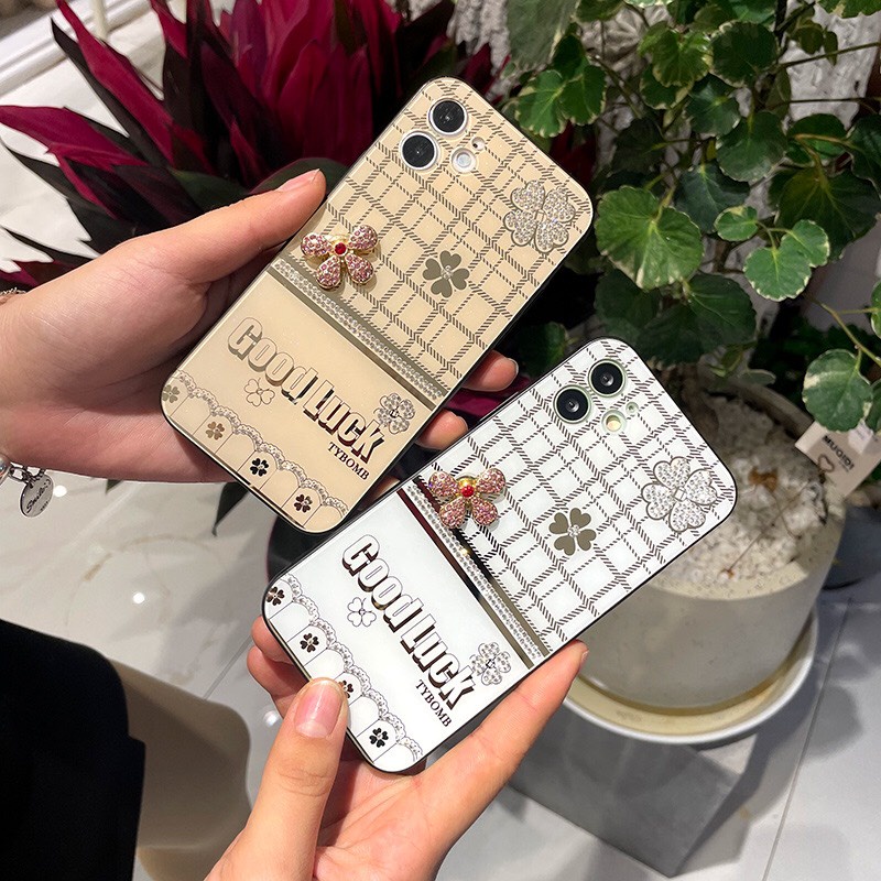 CHÍNH HÃNG  Ốp Tybomb lưng gương kính họa tiết, bướm đá xoay Cực Sang Chảnh IPhone 7 8 X XS 11 12 13 PLUS PRO MAX