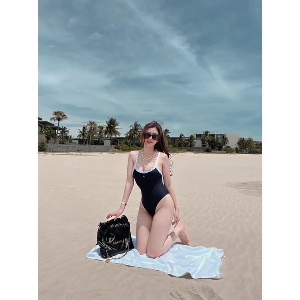 BIKINI 1 MẢNH ĐEN TRẮNG HOT 2022 THUN GÂN LOẠI 1