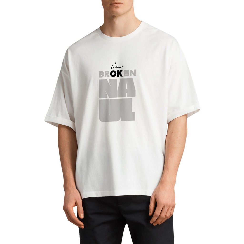 NEW BRAND - I'm BR OK EN - Áo thun Form rộng Unisex ( Oversize ) NAUL streetwear