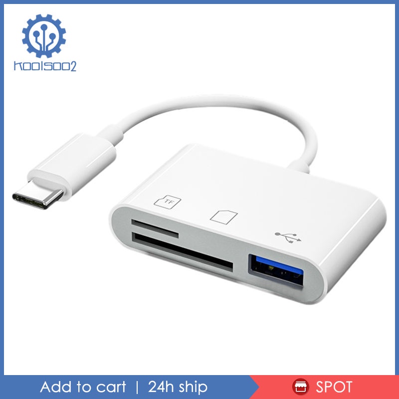 [Koolsoo2] [Koolsoo2] ✨Hàng Có Sẵn Handa na Stock✨Đầu Đọc Thẻ Nhớ USB C TF SD 3 Trong 1 Cho Điện Thoại / Máy Tính