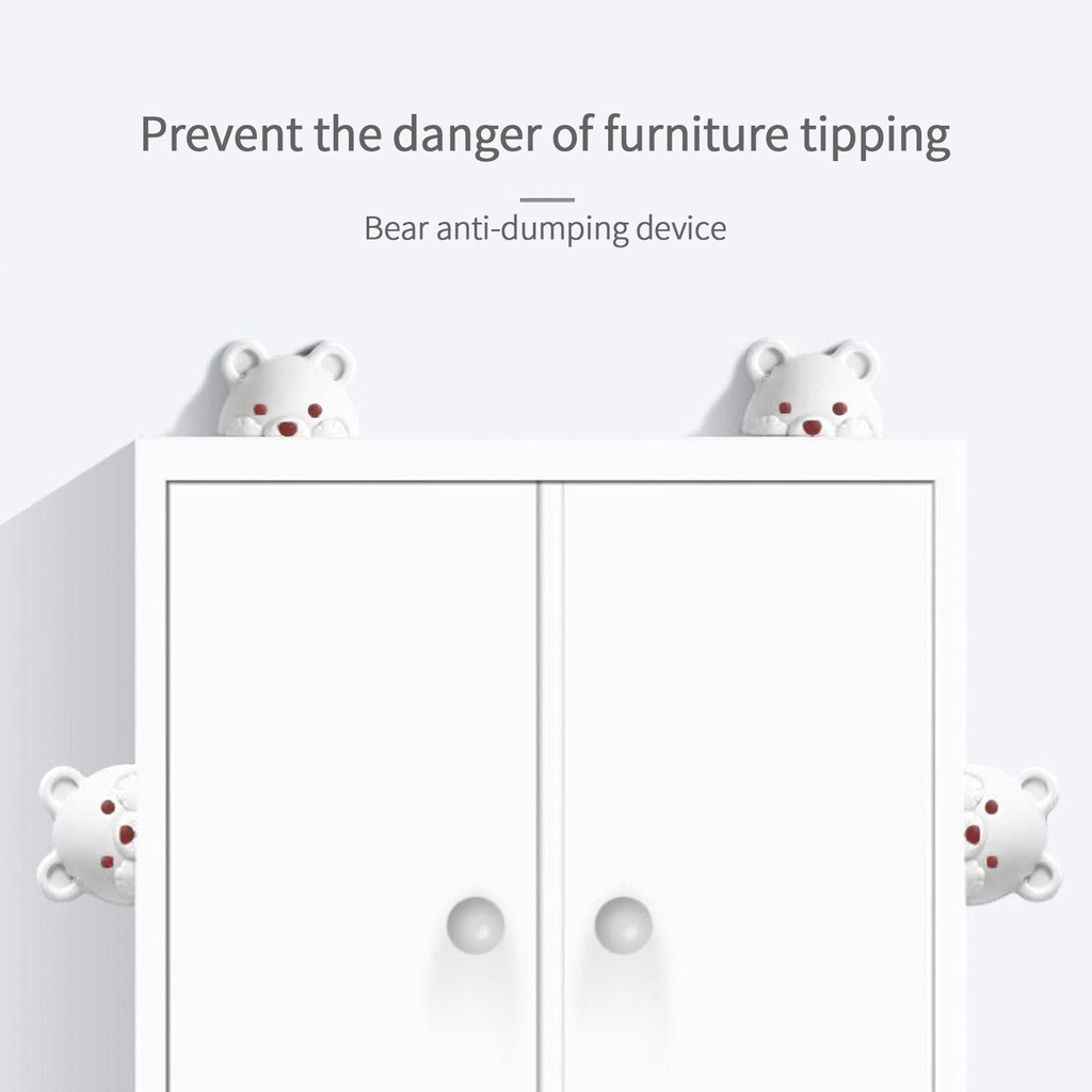 Dụng Cụ Neo Tủ Bảo Vệ An Toàn Cho Bé Chống Rơi Màu Cầu Vồng