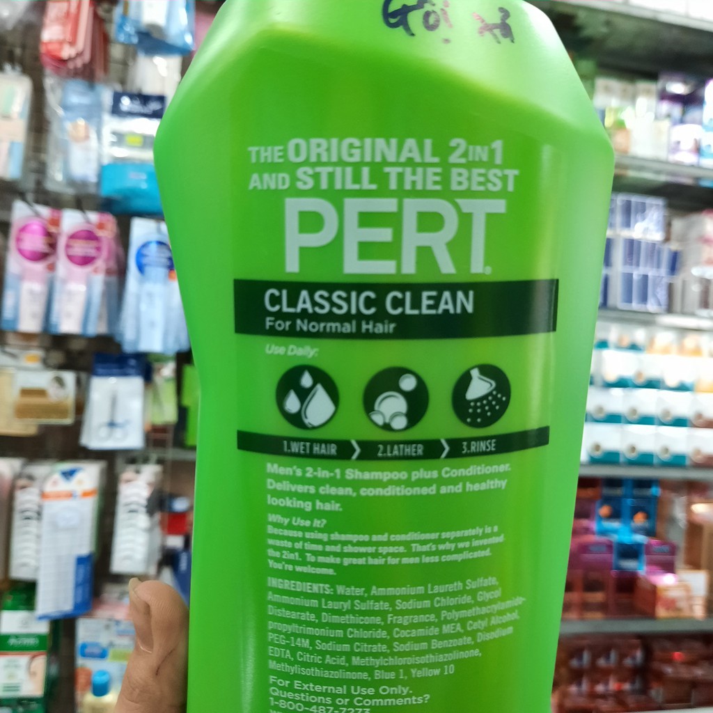 DẦU GỘI + XẢ PERT 2 IN 1 PLUS CLASSIC CLEAN FOR NORMAL HAIR 1L CỦA MỸ