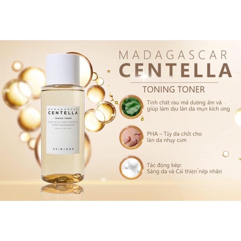 Toner Rau Má Dịu Nhẹ Skin1004 Madagascar Centella Toning Hàn Quốc dung tích 210ml