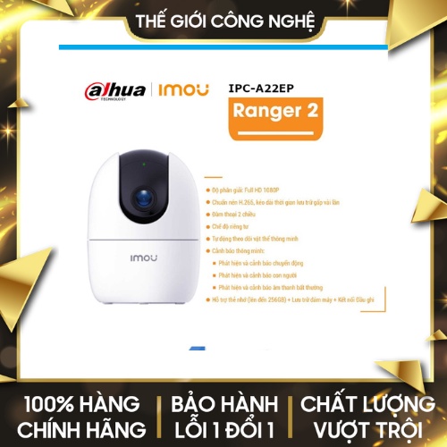 Camera Imou A42/ A22/ C22 2021 4M 2M Ranger 2 Quan Sát Thông Minh Báo Động Đàm Thoại 2 Chiều
