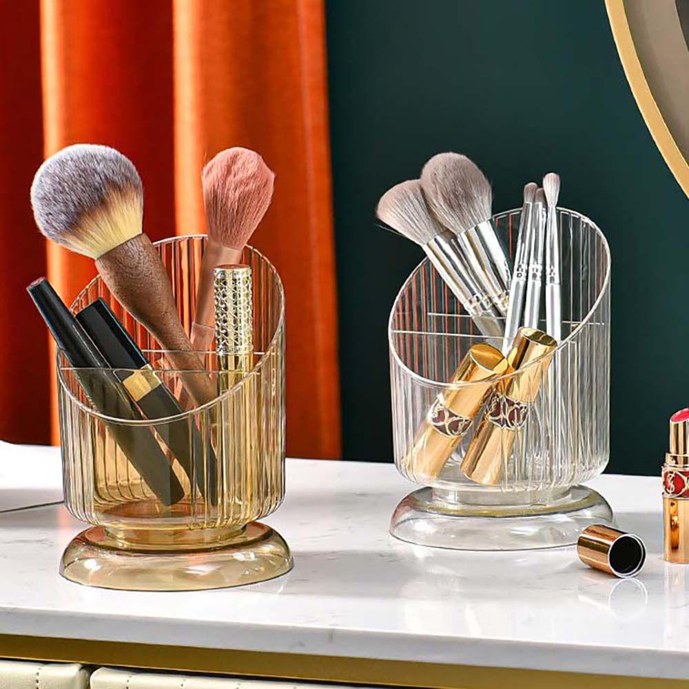 Giá Đỡ Bút / Cọ Trang Điểm Họa Tiết Kẻ Sọc Sang Trọng Tiện Dụng Cho Gia Đình / Văn Phòng