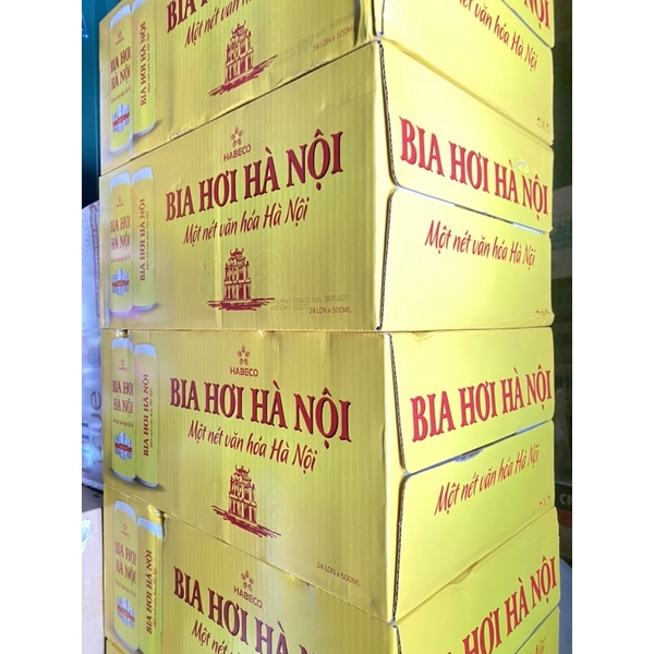 Thùng 24lon bia hơi Hà Nội 500ml