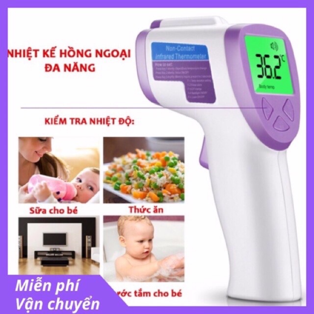 Nhiệt kế điện tử hồng ngoại đa chức năng Ameng