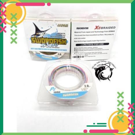 Dây dù cá kiếm X8 Swordfish 150m Japan, dù pe nổi câu lure, câu lục, câu biển