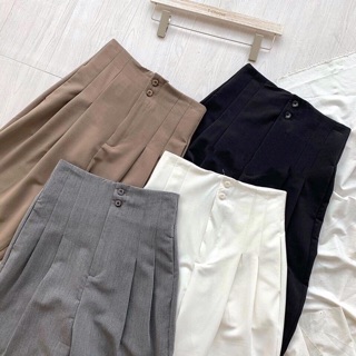 Quần baggy cạp cao bo gấu