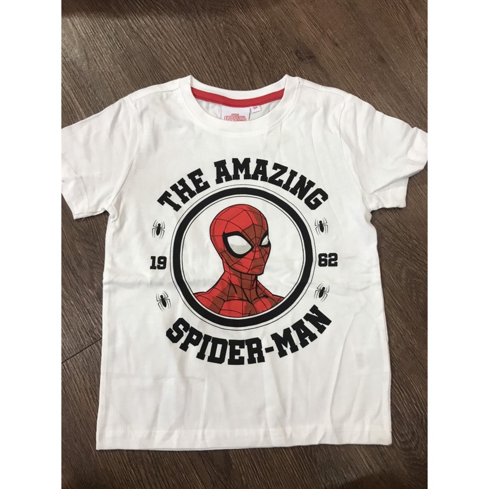[ Hàng chính hãng ] Áo phông disney trắng spider man cực đẹp cho bé trai