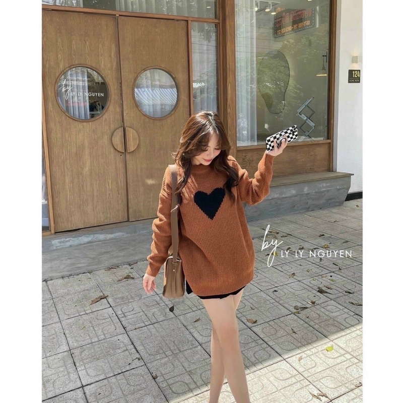[FREESHIP - HÀNG LOẠI 1]ÁO LEN TIM NGỰC SIÊU HOT