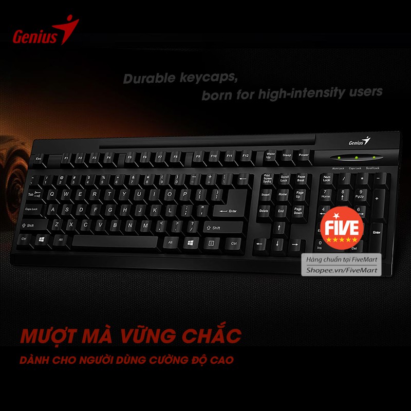 Bộ Bàn Phím + Chuột GENIUS Chính Hãng, Phím Mượt Mà, Chuột Chất Lượng Cao