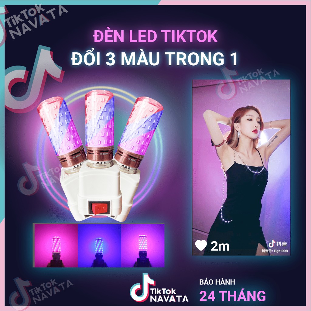 Đèn Led TikTok tùy chỉnh đổi 3 màu trong 1 - đèn chuyên quay TikTok loại tốt nhất Bảo Hành 24 tháng