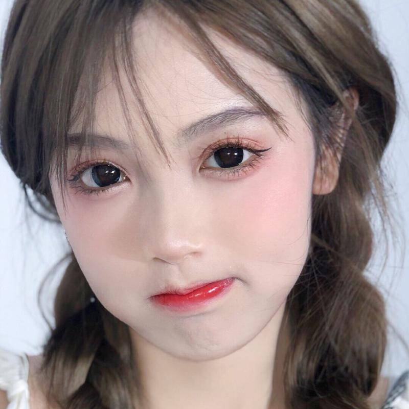 O2Girl cửa hàng flagship lens cận 2 miếng kính áp tròng màu đen cà phê nâu đường kính lớn tự nhiên năm ném nữ 14,5mm kính cận tiếp xúc sinh viên không phải Nhật Bản ném trang điểm mỹ phẩm sản phẩm lens mắt