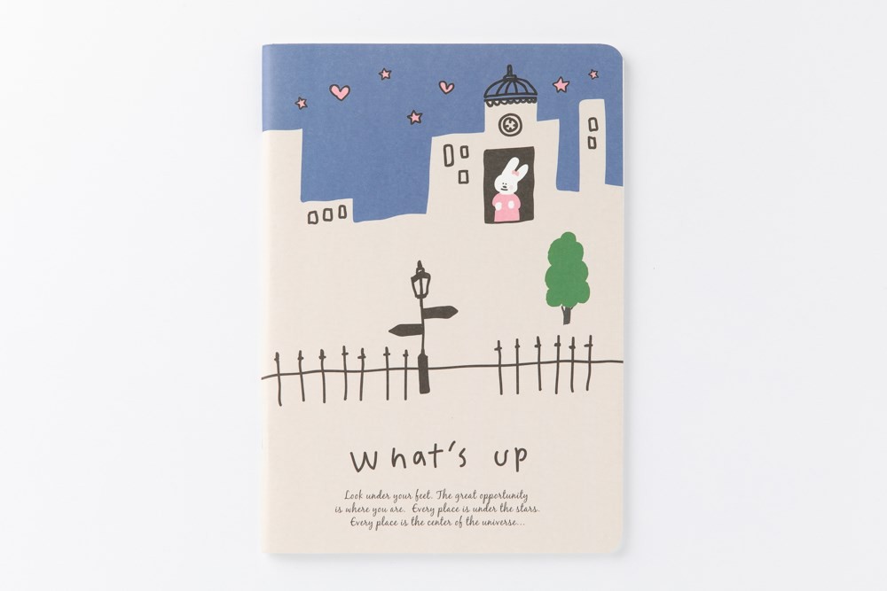 Sổ Ghi Chú ARTBOX Hàn Quốc Khâu Gáy Họa Tiết Chú Thỏ Trong Tòa Nhà (M)