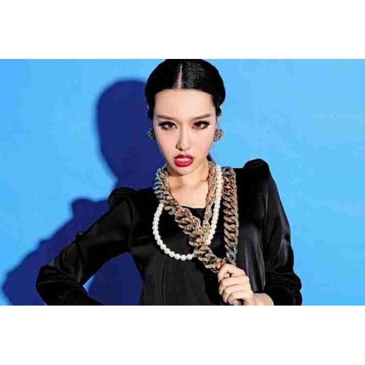 Dây Chuyền Vàng Lớn Dày Dặn Phong Cách hip hop Cá Tính Cho Nam