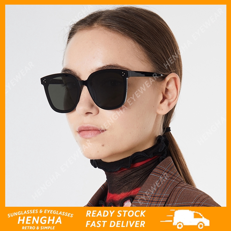 Kính Mát Gọng Vuông Chống Tia Uv400 Phong Cách Hàn Quốc