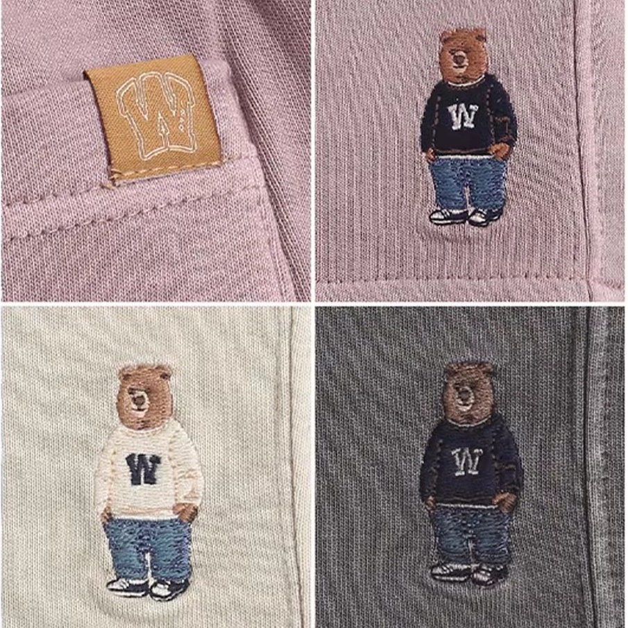 Quần short WHOAU Chính Hãng Thêu Gấu Steve Dễ Thương | WHTMC2334U