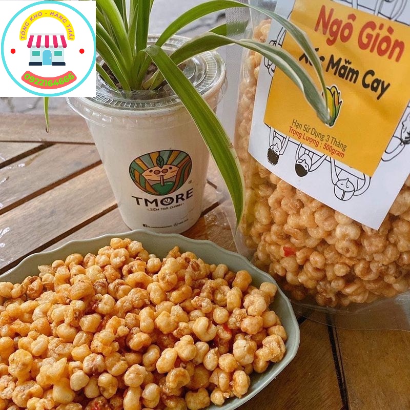 Ngô Giòn Xóc Mắm Cay, Giòn, Thơm Ngon Tuyệt Đỉnh, Gói 500G (1000722)