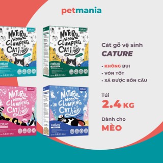 Cát gỗ vệ sinh cature cho mèo hộp 2.2 - 2.4kg
