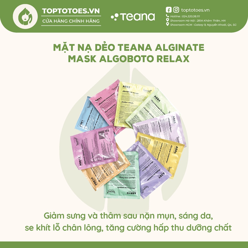 Mặt nạ dẻo tảo biển Teana Alginate Algoboto Relax Mask
