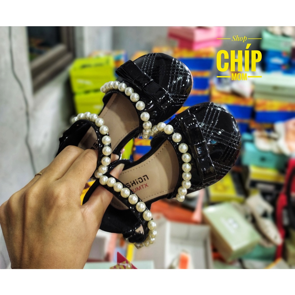 giày búp bê bé gái giày bệt cho bé da bóng mềm ngọc siêu xinh sang chân đế dẻo nơ nhỏ xinh xắn thời trang 9008 ( có ảnh