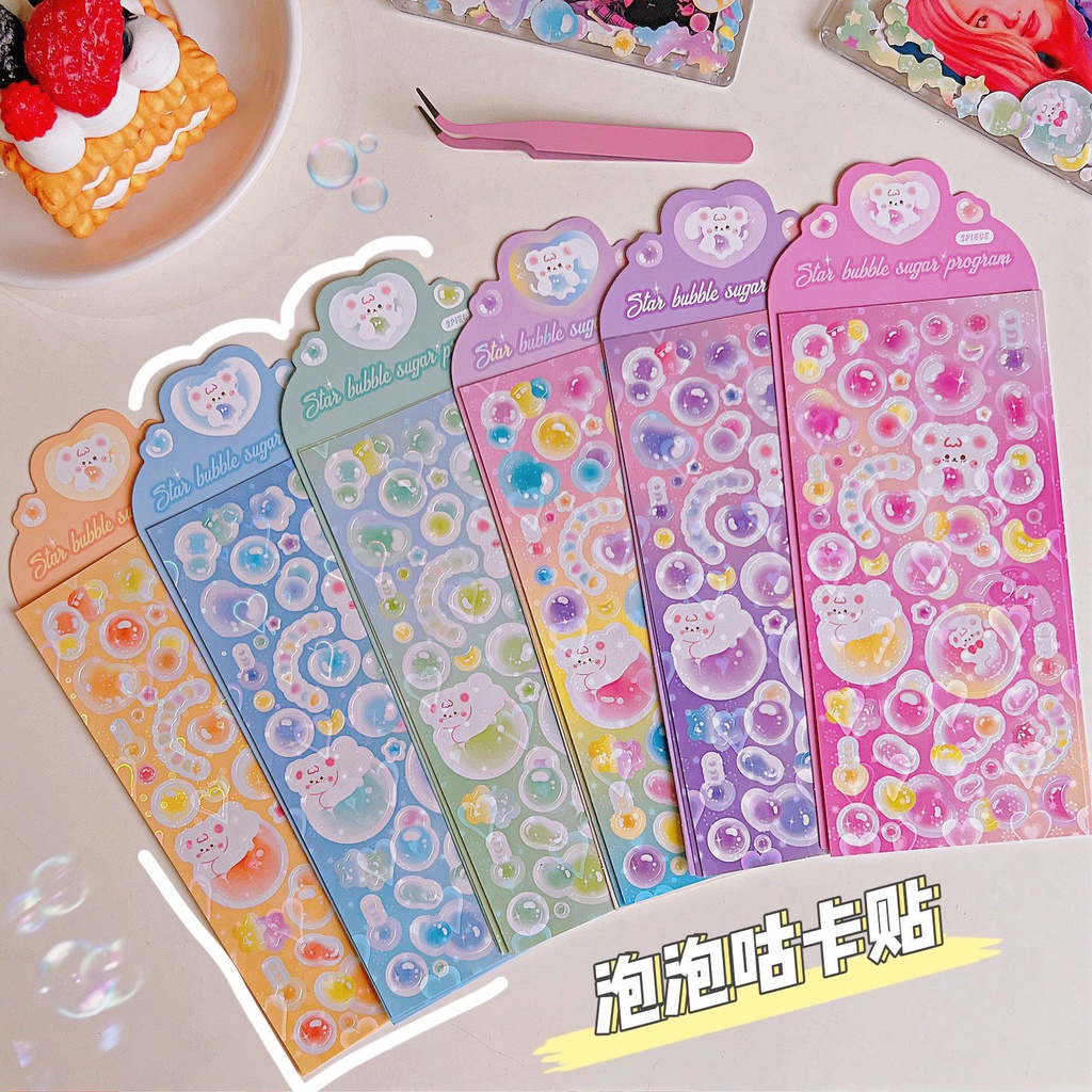 Sticker Họa Tiết Dễ Thương Sáng Bóng Trang Trí Sổ Tay