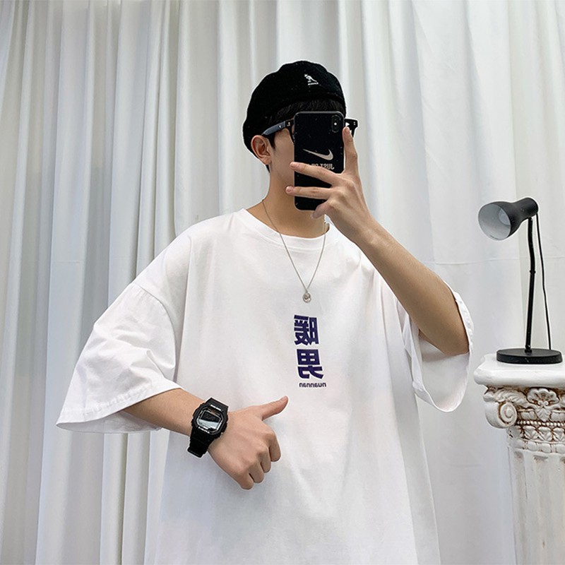 Áo thun nam nữ unisex tay lỡ phông form rộng teen cổ tròn oversize cotton giá rẻ basic đen trắng tee pull CẬU ẤM