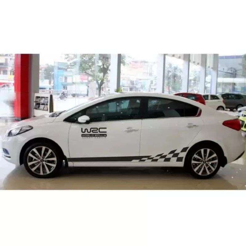 Tem dán sườn xe phong cách thể thao dán được cho dòng xe 4 - 7 chổ