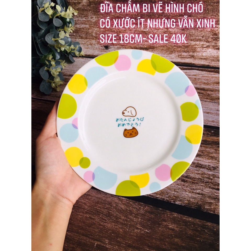 GỐM NHẬT - ĐĨA HOẠT HÌNH CỰC XINH CHO BÉ