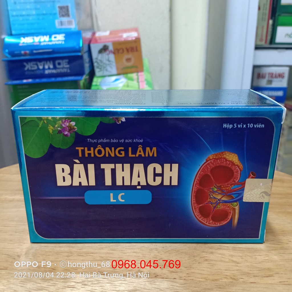 THÔNG LÂM BÀI THẠCH LC hộp 5 vỉ x 10 viên dùng cho người bị sỏi thận, sỏi niệu quản, bàng quang