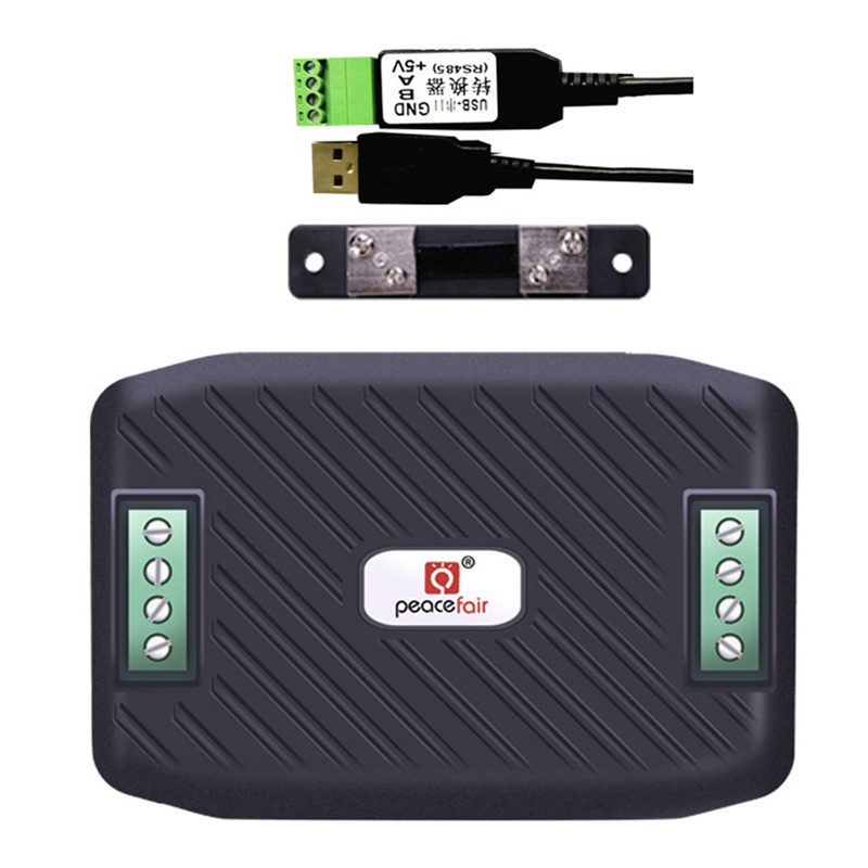 Peacefair PZEM-017 DC 0-300V Đồng hồ đo dòng điện 0-300V RS485 Modbus Vôn kế Công suất năng lượng Wattmeter với cáp USB Shunt 50A