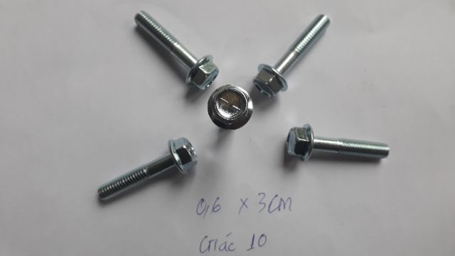 Ốc ren 6mm × 30mm zin giác 10