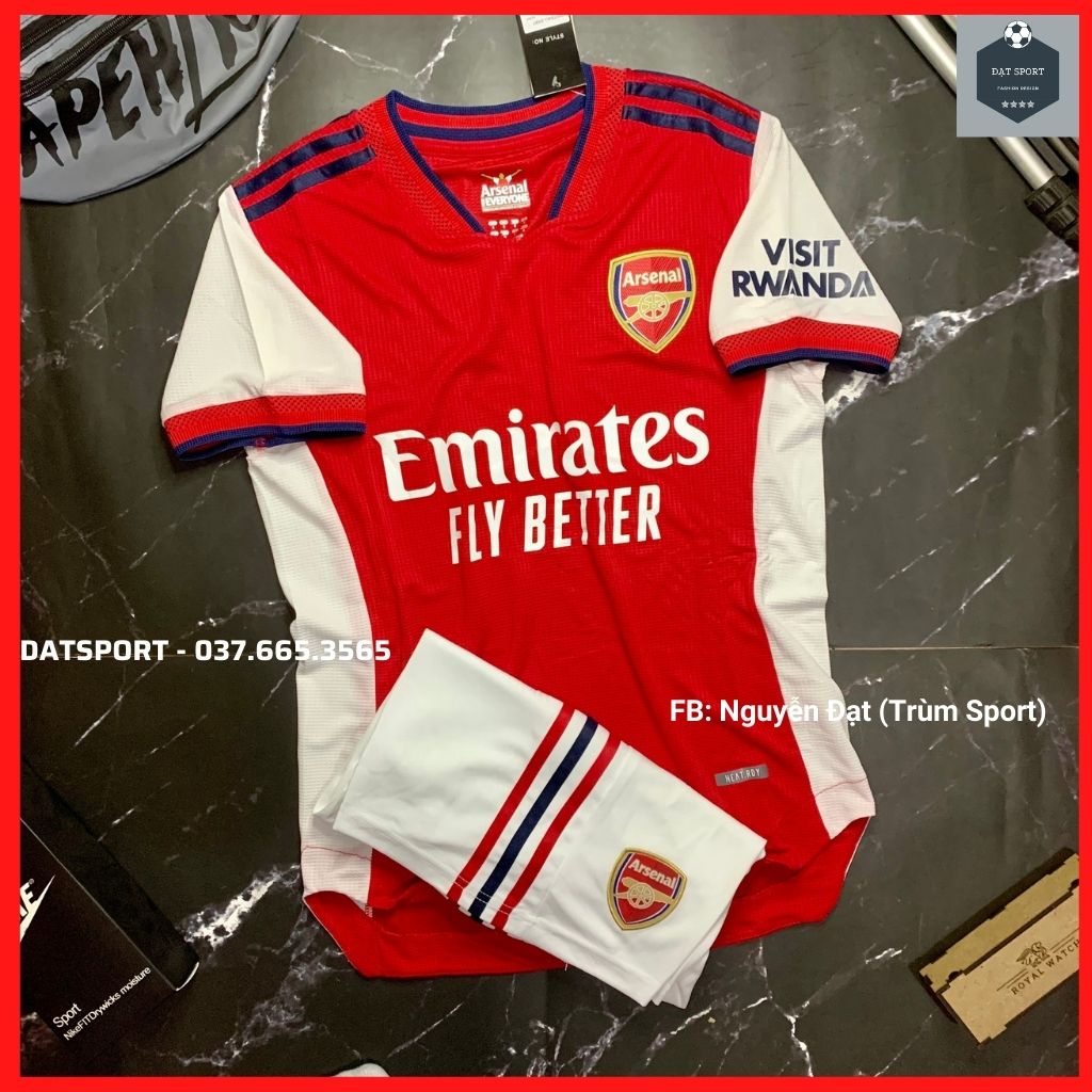 Bộ Áo Đấu Arsenal 21/22 ⚡RẺ VÔ ĐỊCH⚡ Set CLB Arsenal Đỏ Sân Nhà 21/22 Hàng Gai Thái Siêu Mát - Mặc Là Mê