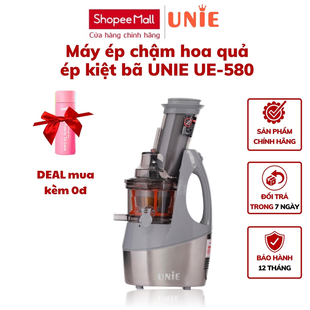 Máy ép chậm hoa quả UNIE UE-580 dung tích 250 ml công suất 240W