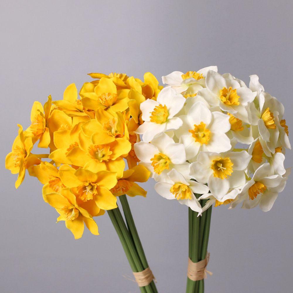 Set 6 Vòng Hoa Daffodil Nhân Tạo Trang Trí Nhà Cửa DIY