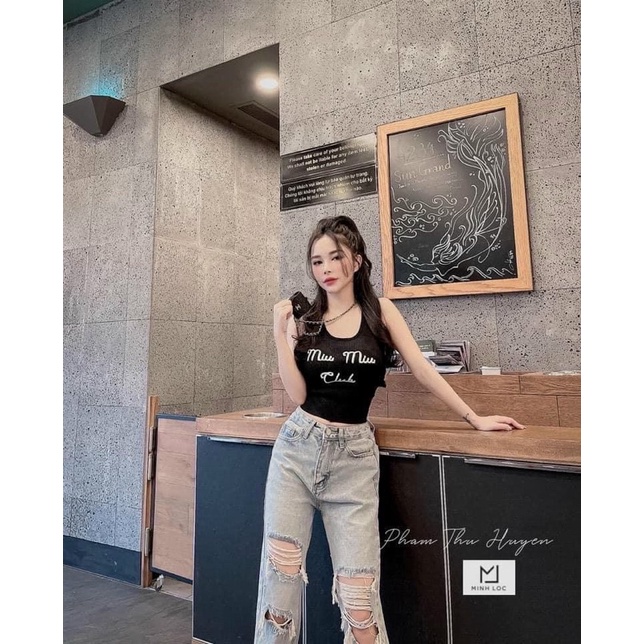 BÁN SỈ ÁO LEN BALO QC MIU MIU ĐEN TRẮNG CHO NỮ | BigBuy360 - bigbuy360.vn