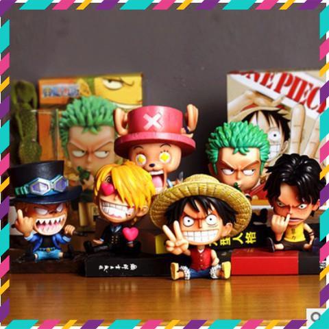 Mô Hình Nhân Vật One Piece, Truyện Tranh Đảo Hải Tặc, Luffy Mũ Rơm, Zoro, SanChi, Ace,...Cao 12,5cm - Tượng Figure