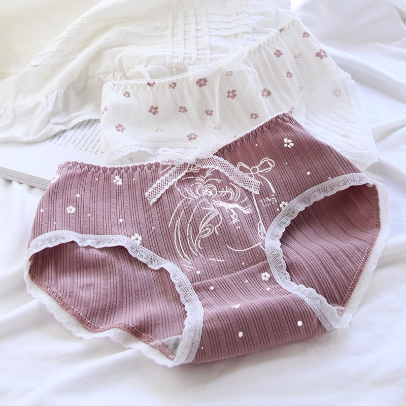 Quần Lót Nữ Cotton Chất Đẹp Nơ Trắng Pink Lady