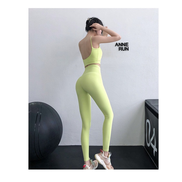 Quần legging tập yoga ANRAN lưng cao co giãn thời trang thể thao cho nữ