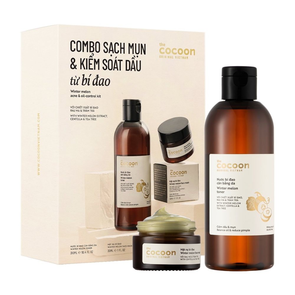 Combo Cocoon Bí Đao (Nước Bí Đao Cân Bằng Da 310ml + Mặt Nạ Bí Đao 30ml)