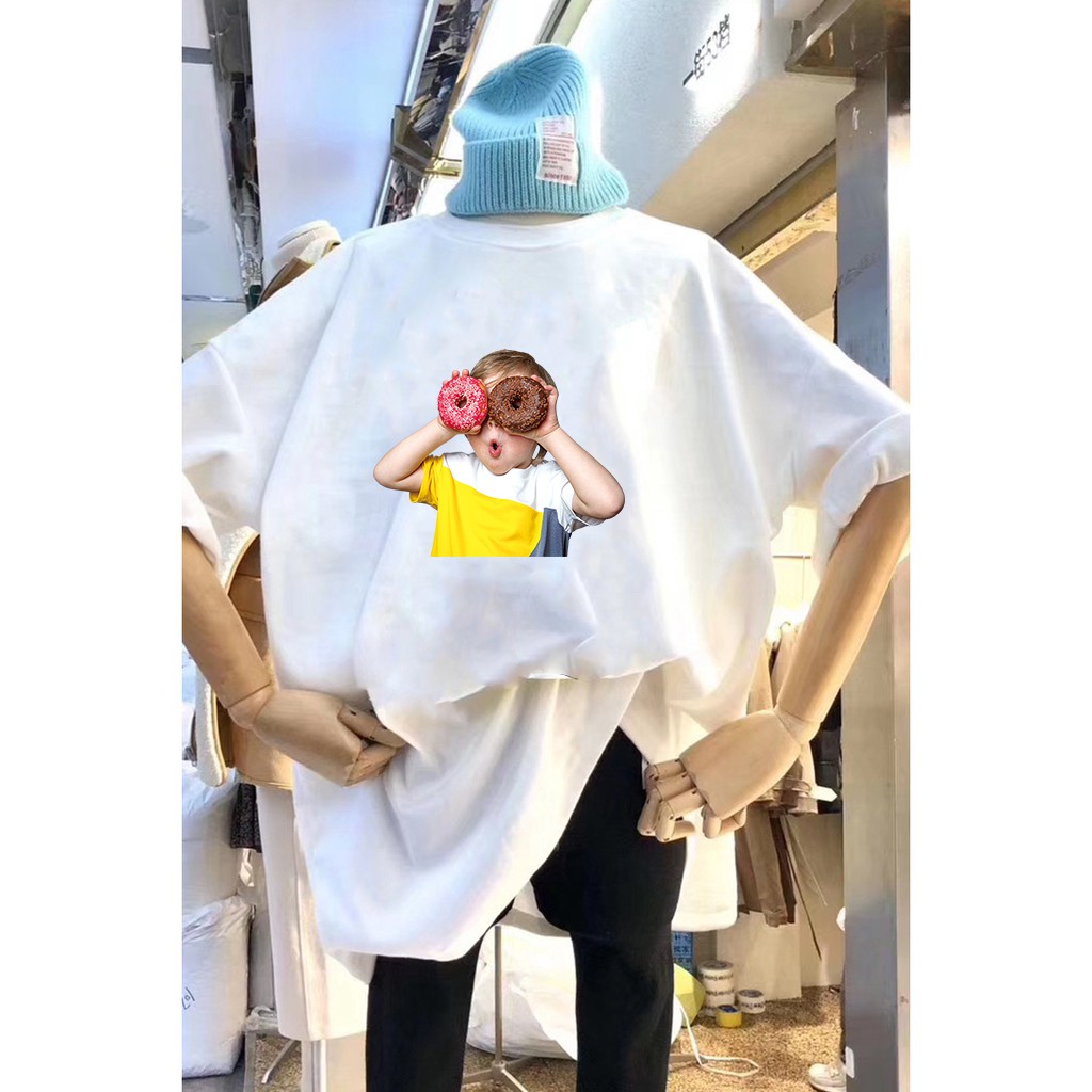 NRVP Áo thun tay dài cổ tròn dáng rộng in họa tiết hoạt hình size lớn M-4XL thời trang mùa thu dành cho nữ