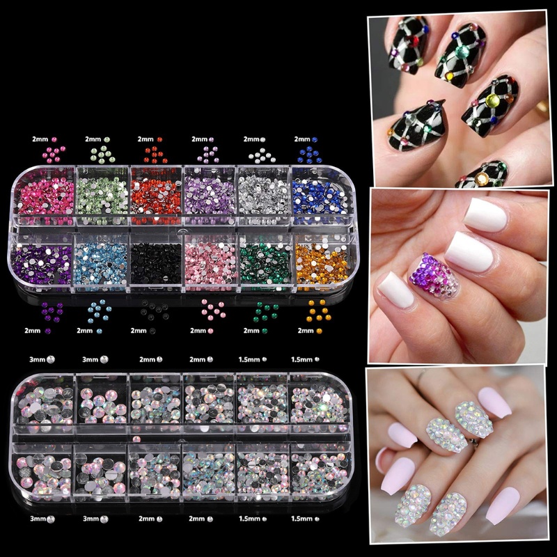 Bộ Phụ Kiện Đính Trang Trí Móng Tay Nghệ Thuật Chuyên Dụng