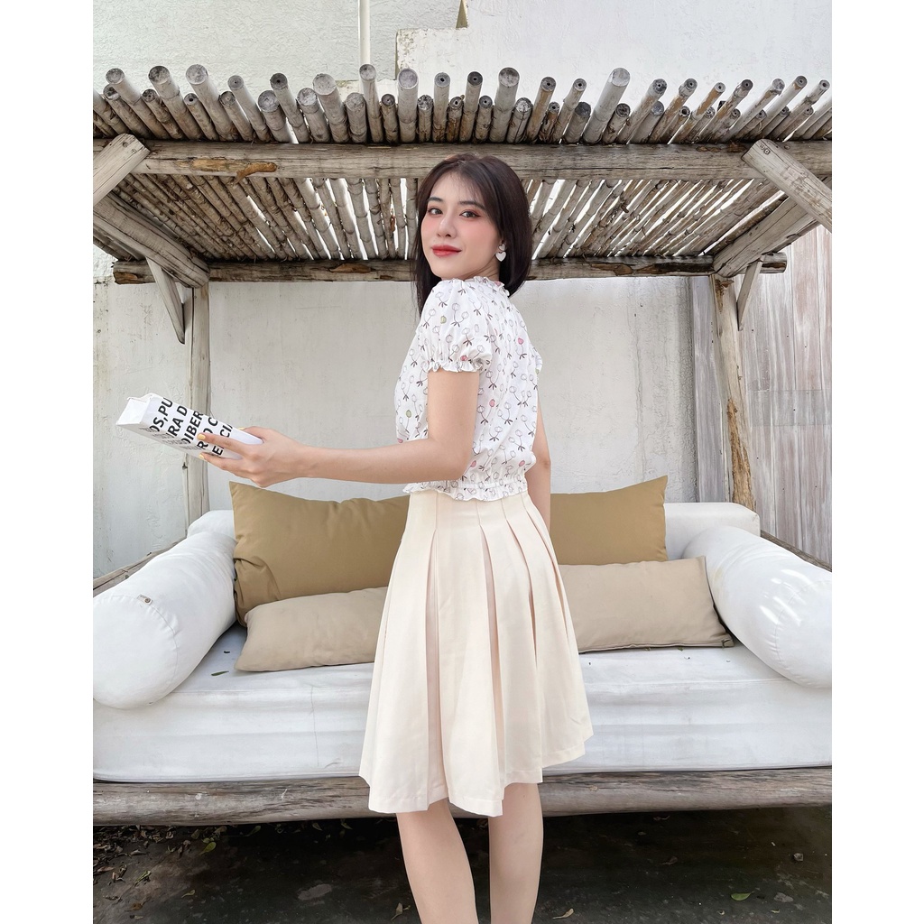 MINX - Chân Váy Via Midi Pleated Skirt