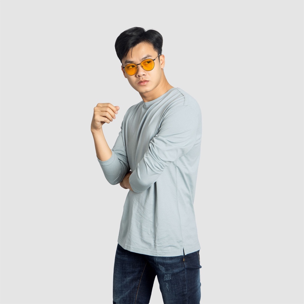 Áo thun nam dài tay CIZA cổ tròn vải cotton cao cấp trẻ trung năng động size S M L XL ATDR12