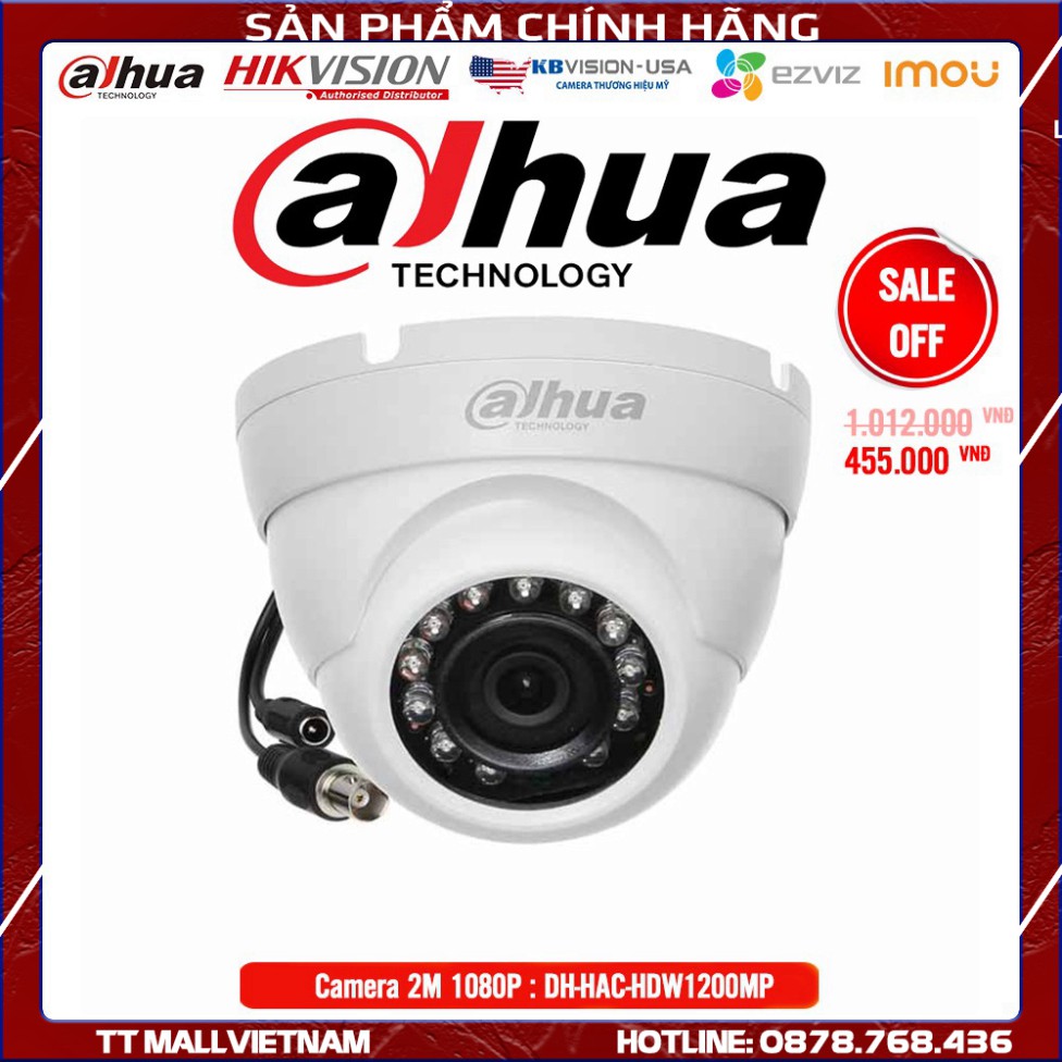 Camera Dahua DH-HAC-HDW1200MP 2M 1080P Full HD - Bảo hành chính hãng 2 năm