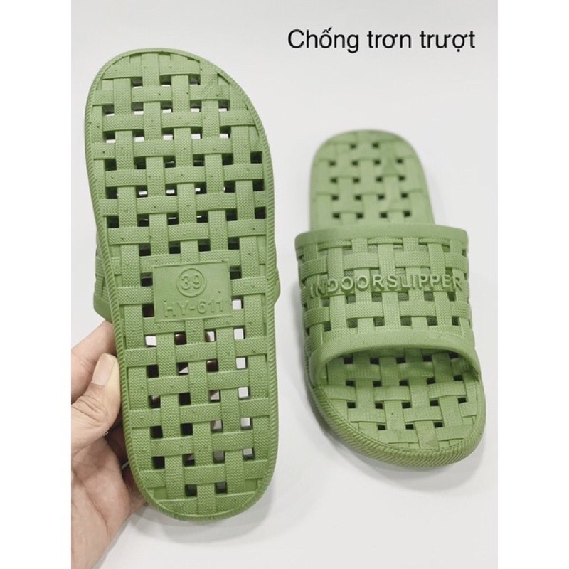 Dép lỗ cao su đi trong nhà siêu êm,thoát nước tốt