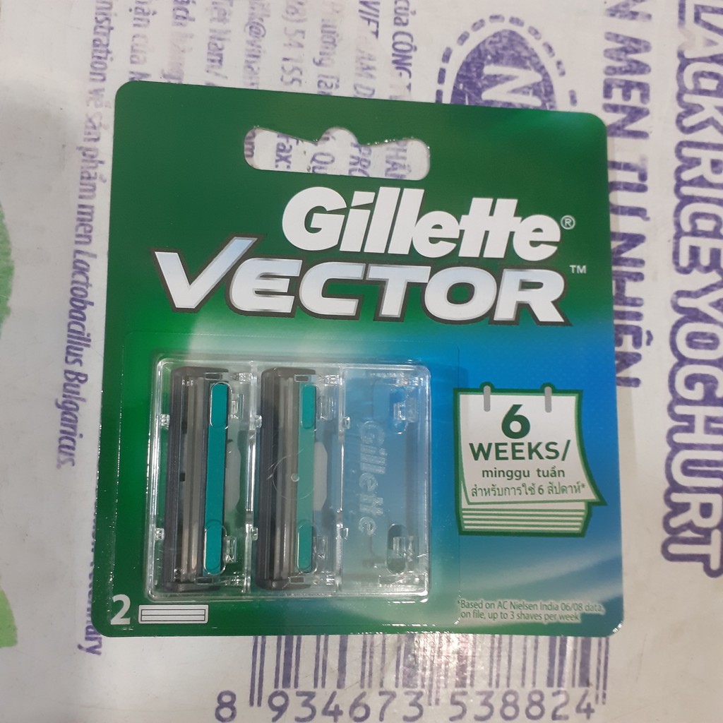 Dao Cạo Râu Gillette Vector 2 Lưỡi Kép