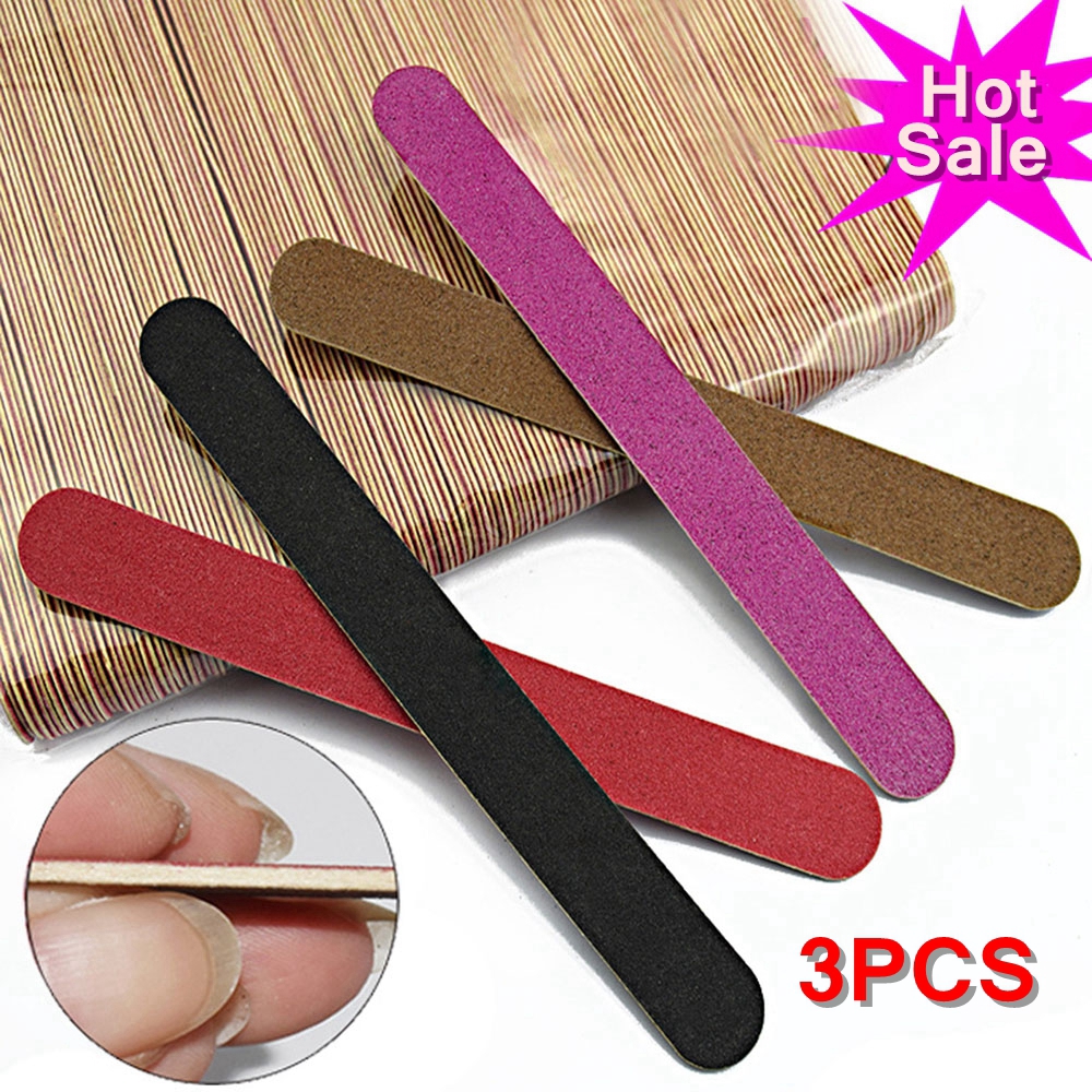 Bộ 3 cây dũa móng tay chuyên nghiệp bằng gỗ chất lượng cao