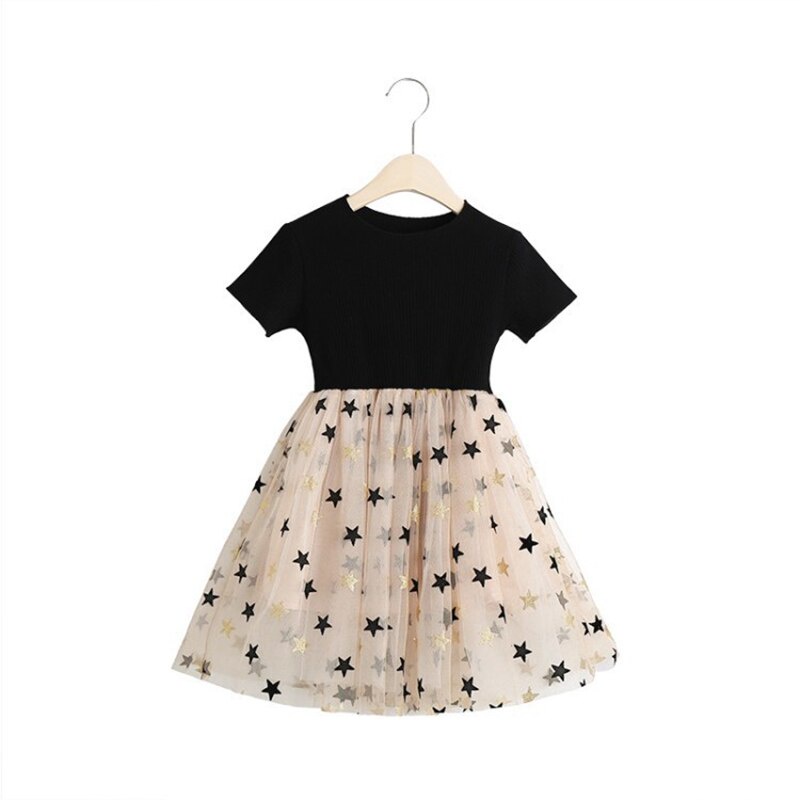 Đầm Công Chúa Màu Đen Chất Liệu Cotton Thời Trang Mùa Hè Cho Bé Gái Từ 3 Đến 4-5 Đến 6 Đến 7 Đến 8 Đến 9-10 - 11-12 Tuổi